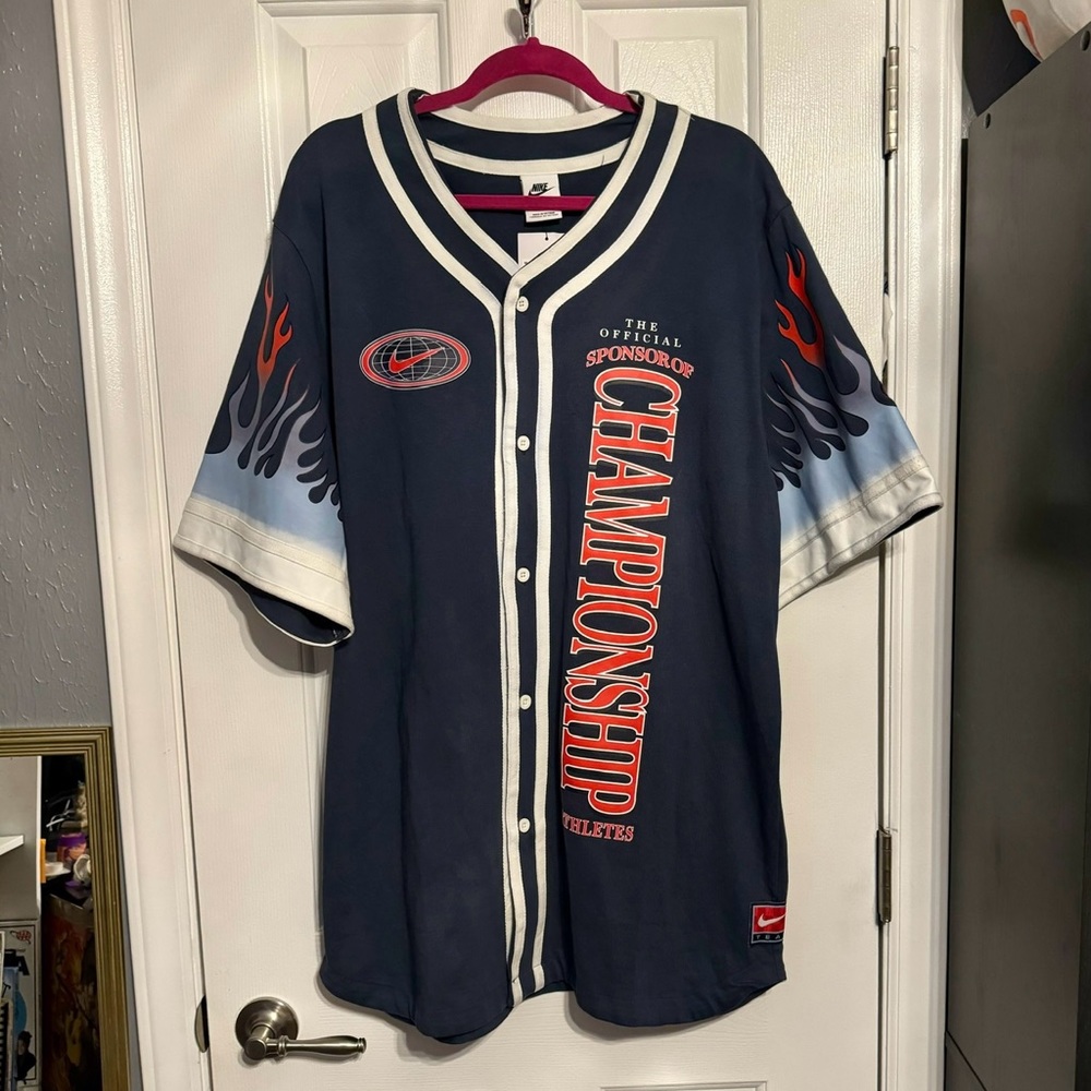 NWT Nike Americana Flame Championship Jersey Blue DV9642-437 Mens Size XXL